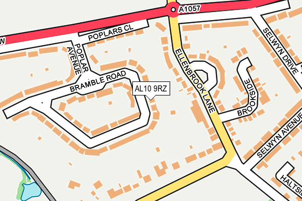 AL10 9RZ map - OS OpenMap – Local (Ordnance Survey)