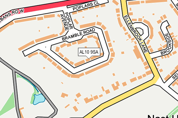 AL10 9SA map - OS OpenMap – Local (Ordnance Survey)