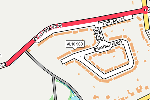 AL10 9SD map - OS OpenMap – Local (Ordnance Survey)