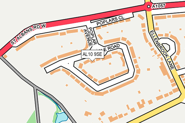 AL10 9SE map - OS OpenMap – Local (Ordnance Survey)