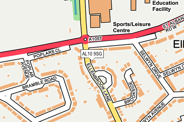 AL10 9SG map - OS OpenMap – Local (Ordnance Survey)