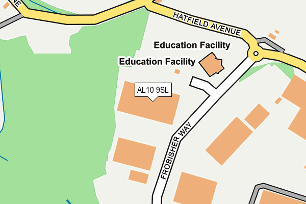 AL10 9SL map - OS OpenMap – Local (Ordnance Survey)