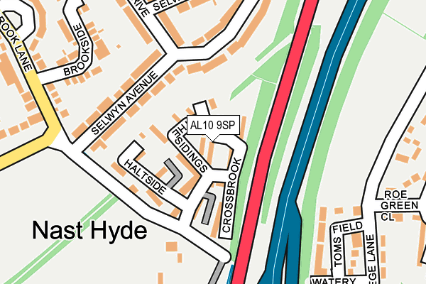 AL10 9SP map - OS OpenMap – Local (Ordnance Survey)