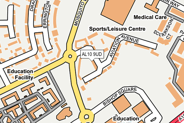 AL10 9UD map - OS OpenMap – Local (Ordnance Survey)