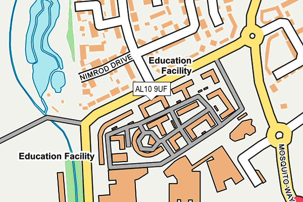 AL10 9UF map - OS OpenMap – Local (Ordnance Survey)