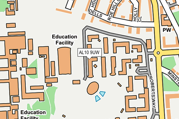 AL10 9UW map - OS OpenMap – Local (Ordnance Survey)