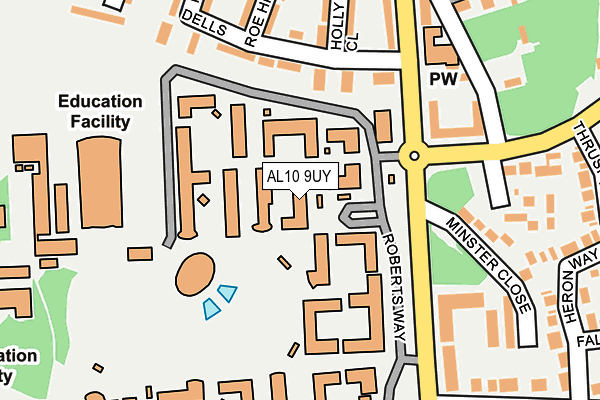 AL10 9UY map - OS OpenMap – Local (Ordnance Survey)