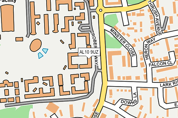 AL10 9UZ map - OS OpenMap – Local (Ordnance Survey)