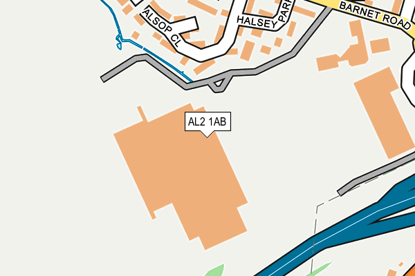 AL2 1AB map - OS OpenMap – Local (Ordnance Survey)