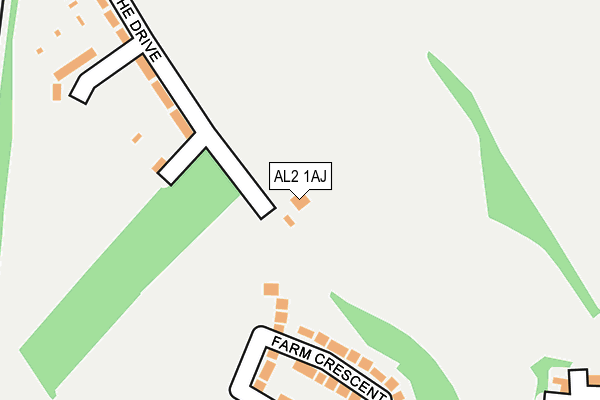 AL2 1AJ map - OS OpenMap – Local (Ordnance Survey)
