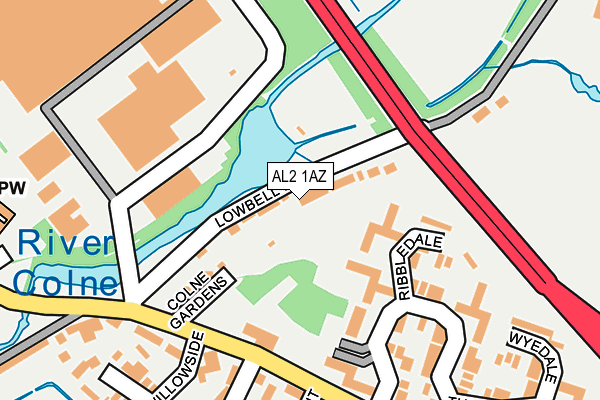 AL2 1AZ map - OS OpenMap – Local (Ordnance Survey)