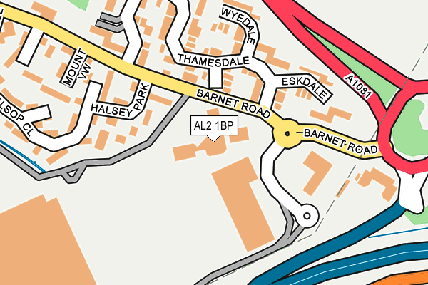 AL2 1BP map - OS OpenMap – Local (Ordnance Survey)