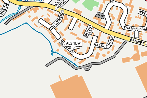 AL2 1BW map - OS OpenMap – Local (Ordnance Survey)