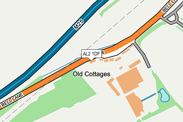 AL2 1DF map - OS OpenMap – Local (Ordnance Survey)
