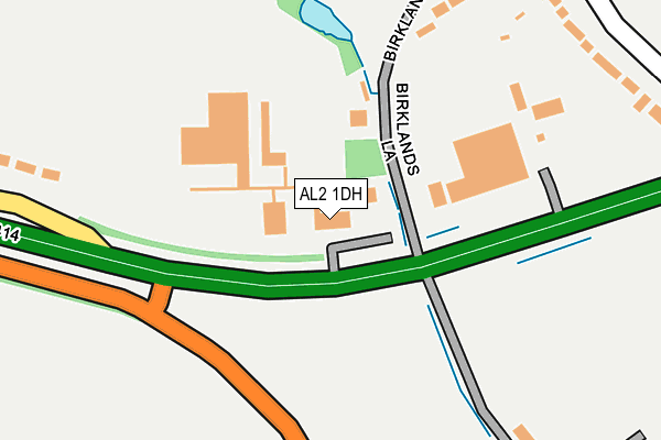 AL2 1DH map - OS OpenMap – Local (Ordnance Survey)