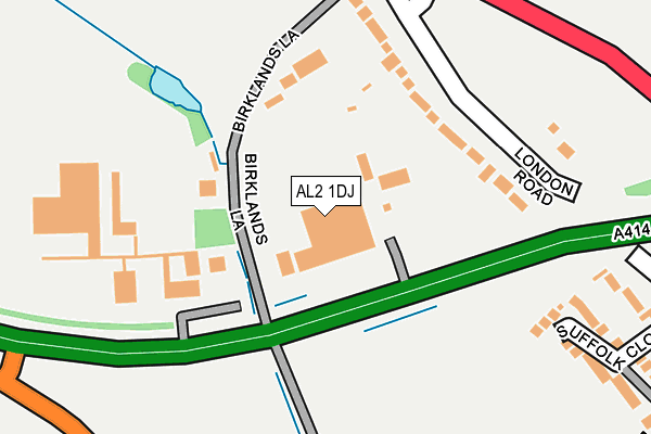 AL2 1DJ map - OS OpenMap – Local (Ordnance Survey)