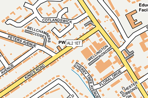 AL2 1ET map - OS OpenMap – Local (Ordnance Survey)