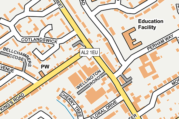 AL2 1EU map - OS OpenMap – Local (Ordnance Survey)