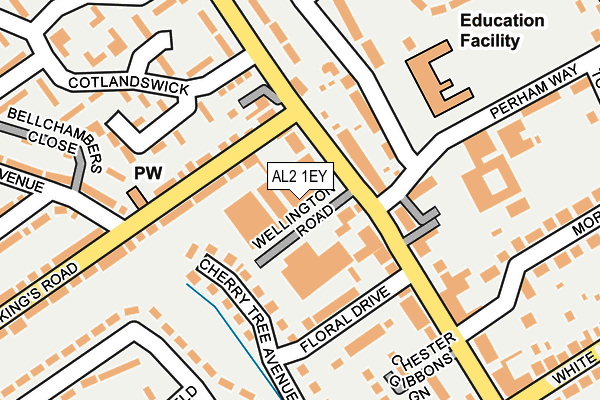 AL2 1EY map - OS OpenMap – Local (Ordnance Survey)