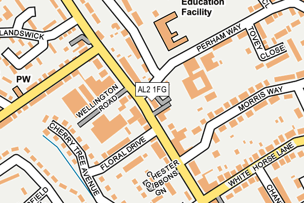 AL2 1FG map - OS OpenMap – Local (Ordnance Survey)