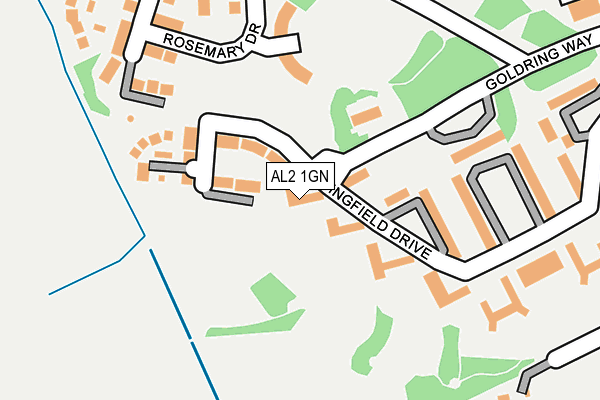AL2 1GN map - OS OpenMap – Local (Ordnance Survey)