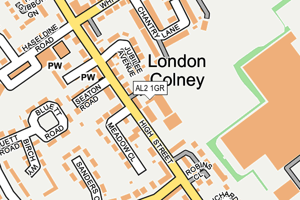 AL2 1GR map - OS OpenMap – Local (Ordnance Survey)