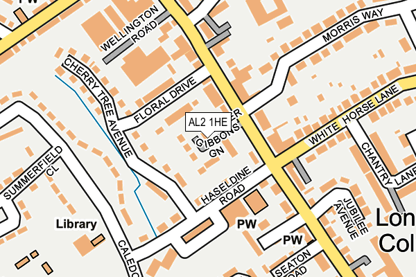 AL2 1HE map - OS OpenMap – Local (Ordnance Survey)