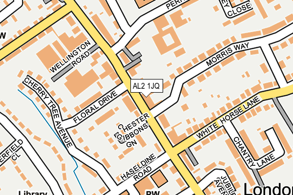 AL2 1JQ map - OS OpenMap – Local (Ordnance Survey)