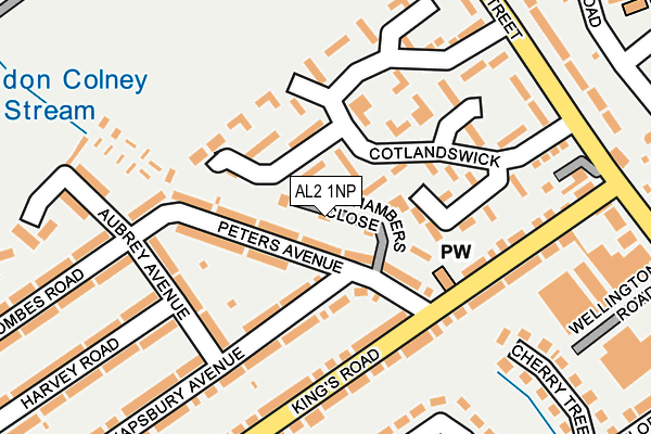 AL2 1NP map - OS OpenMap – Local (Ordnance Survey)