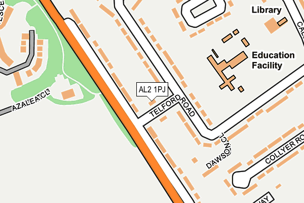 AL2 1PJ map - OS OpenMap – Local (Ordnance Survey)