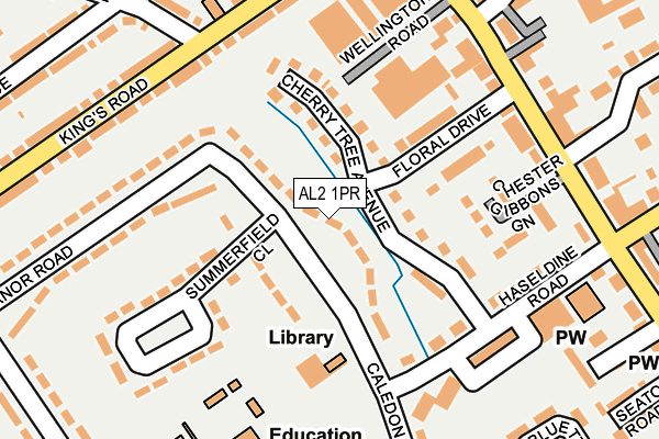 AL2 1PR map - OS OpenMap – Local (Ordnance Survey)