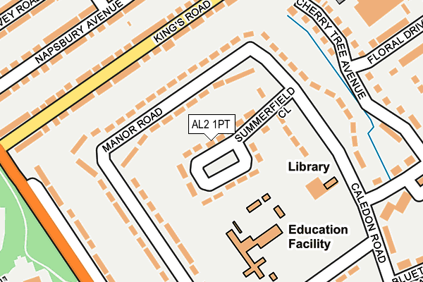 AL2 1PT map - OS OpenMap – Local (Ordnance Survey)