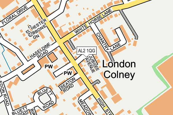 AL2 1QG map - OS OpenMap – Local (Ordnance Survey)