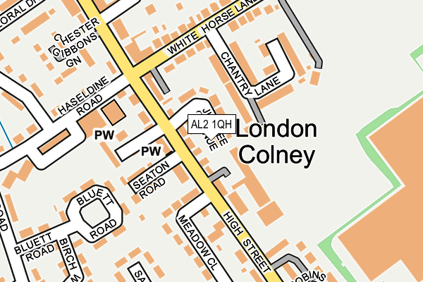 AL2 1QH map - OS OpenMap – Local (Ordnance Survey)