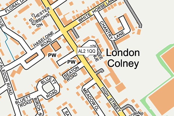 AL2 1QQ map - OS OpenMap – Local (Ordnance Survey)