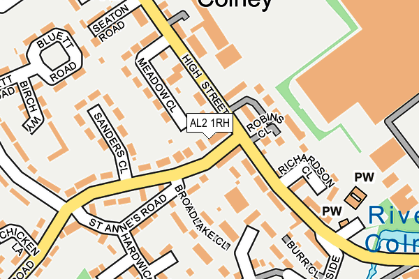 AL2 1RH map - OS OpenMap – Local (Ordnance Survey)