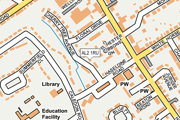 AL2 1RU map - OS OpenMap – Local (Ordnance Survey)
