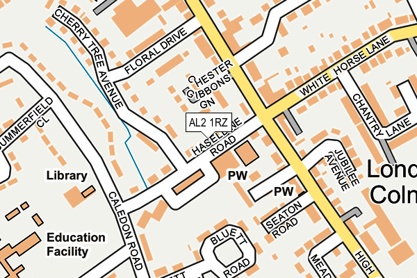 AL2 1RZ map - OS OpenMap – Local (Ordnance Survey)