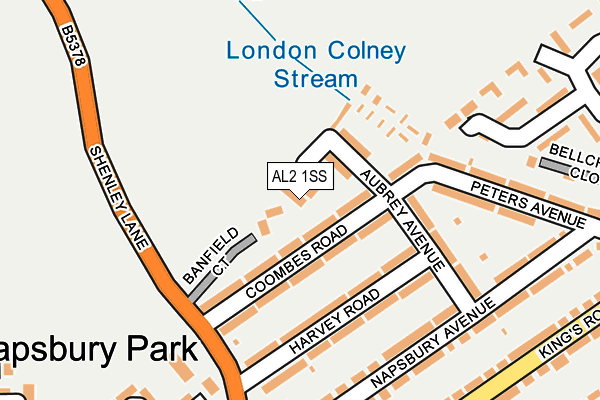 AL2 1SS map - OS OpenMap – Local (Ordnance Survey)