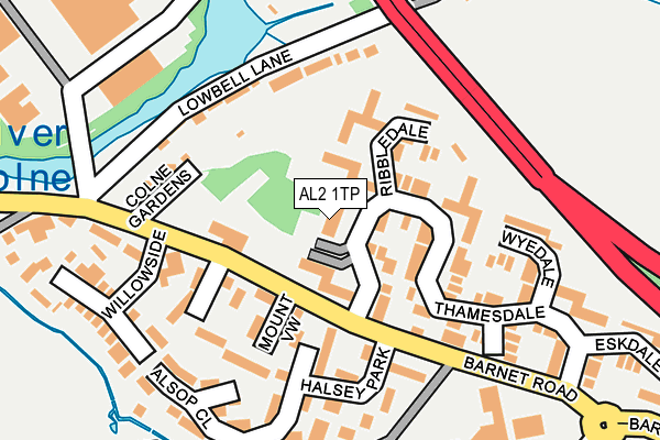 AL2 1TP map - OS OpenMap – Local (Ordnance Survey)