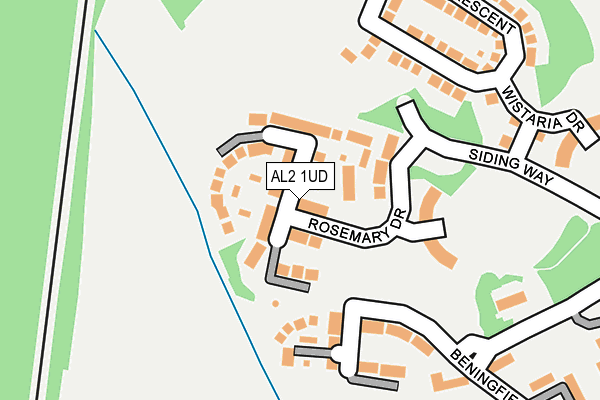 AL2 1UD map - OS OpenMap – Local (Ordnance Survey)