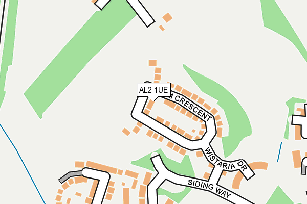 AL2 1UE map - OS OpenMap – Local (Ordnance Survey)