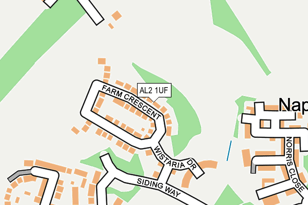 AL2 1UF map - OS OpenMap – Local (Ordnance Survey)