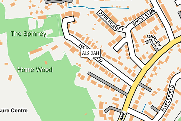AL2 2AH map - OS OpenMap – Local (Ordnance Survey)