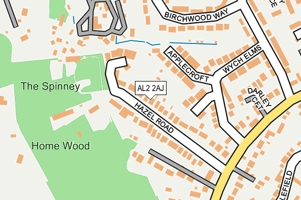 AL2 2AJ map - OS OpenMap – Local (Ordnance Survey)