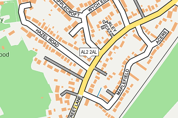 AL2 2AL map - OS OpenMap – Local (Ordnance Survey)