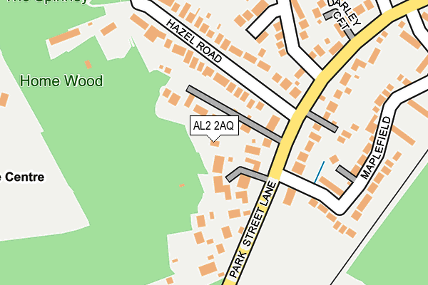 AL2 2AQ map - OS OpenMap – Local (Ordnance Survey)
