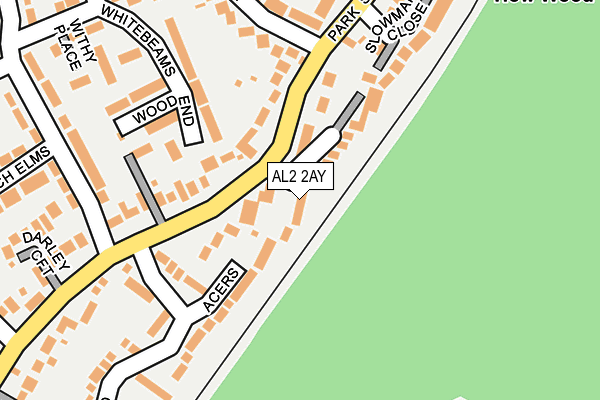 AL2 2AY map - OS OpenMap – Local (Ordnance Survey)