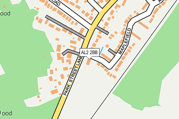 AL2 2BB map - OS OpenMap – Local (Ordnance Survey)
