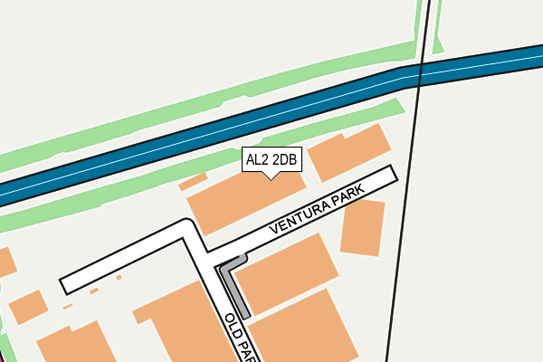 AL2 2DB map - OS OpenMap – Local (Ordnance Survey)